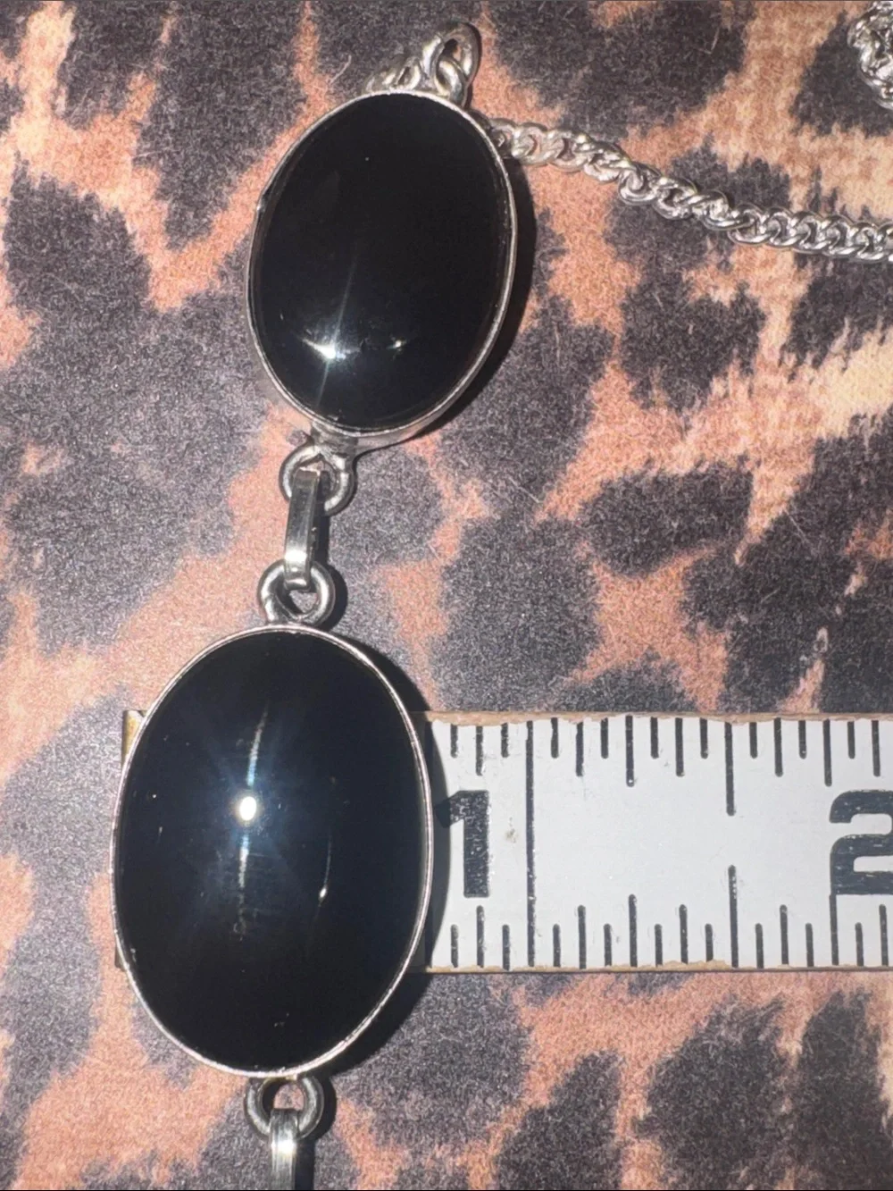 Botswana Agate & Onyx Silver Necklace